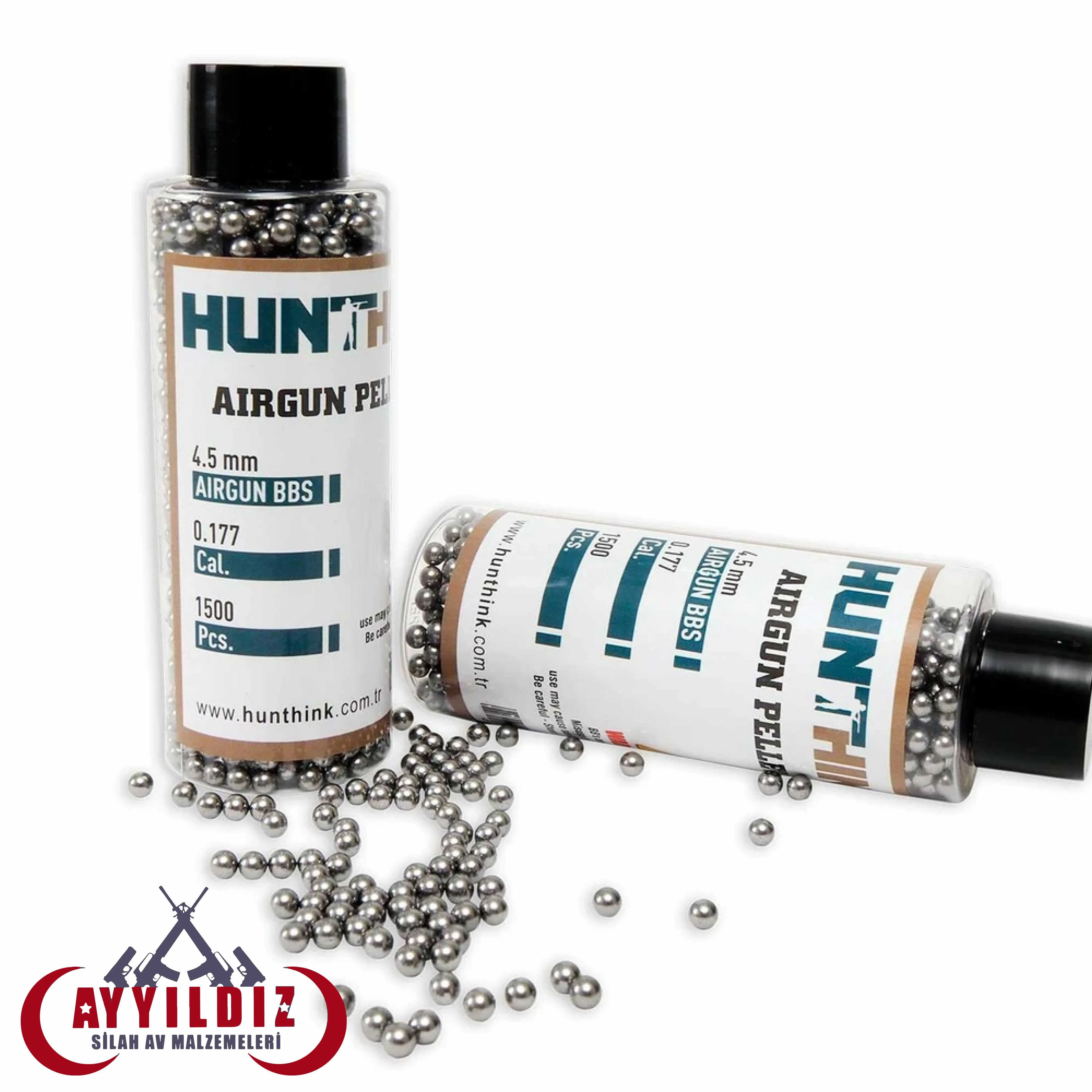 Hunthink 1500 Adet 4.5 mm Çelik Havalı Tabanca Bilyesi