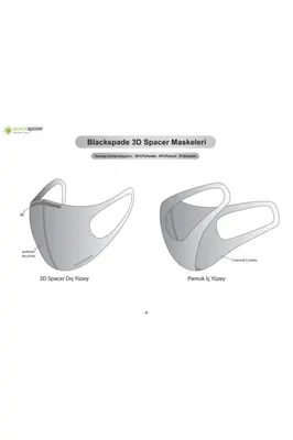 BLACKSPADE Çocuk Koruyucu Maske Antrasit S2