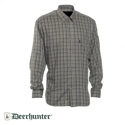 T. DEERHUNTER Waylon 399 Yeşil Kareli Uzun Kol Gömlek 41/42