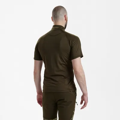 DEERHUNTER Yaka Fermuarlı K.Kollu Yeşil Tişört L