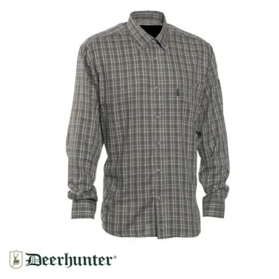 T. DEERHUNTER Waylon 399 Yeşil Kareli Uzun Kol Gömlek 41/42