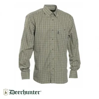 T. DEERHUNTER Wyatt Yeşil Kareli Uzun Kol Gömlek 41/42