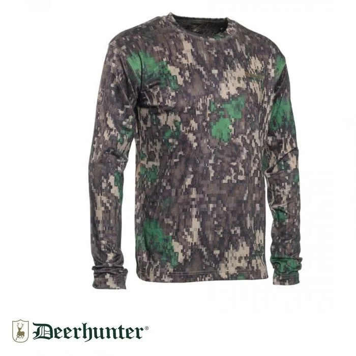 T. S.K.DEERHUNTER Trail  Orman Kamuflaj Tişört L/S 80 M