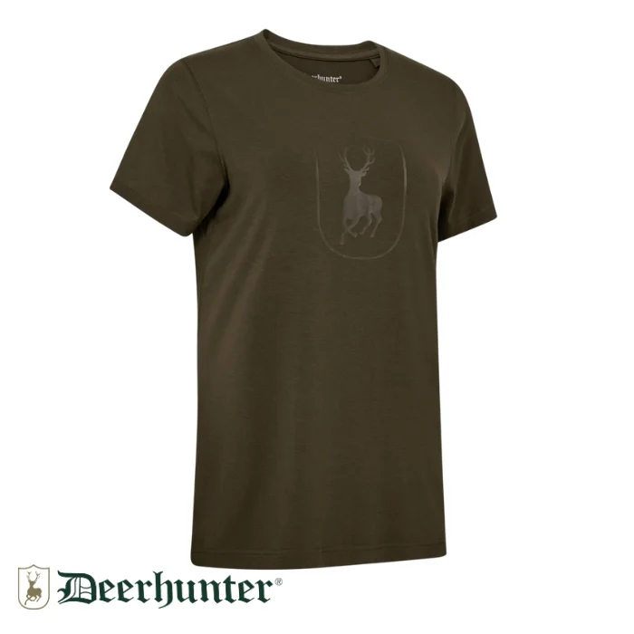 DEERHUNTER Lady Bamboo Koyu Yeşil Tişört - 38