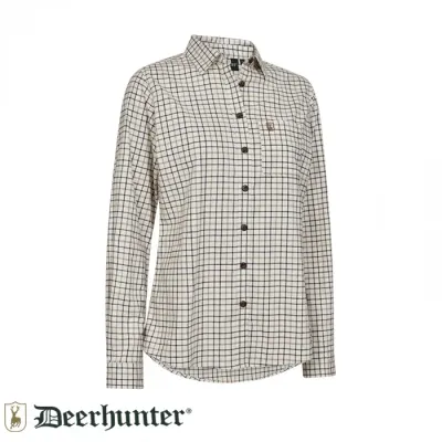DEERHUNTER Lady Grace Bej Kareli Gömlek 38