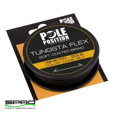 SPRO Tungstaflex Dark Silt Örgü Misina 20lb 18m